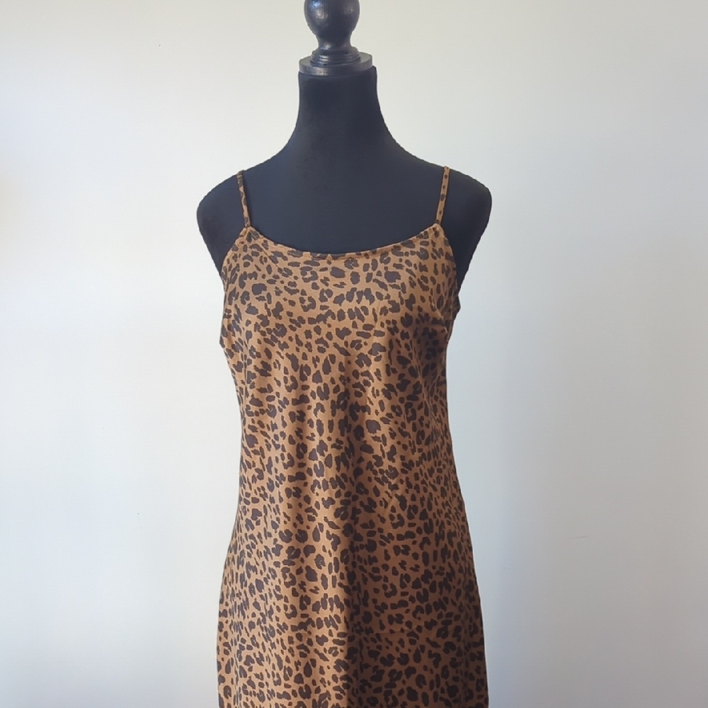 a new day Animal Leopard Print Slip Dress Medium - Picture 2 of 10